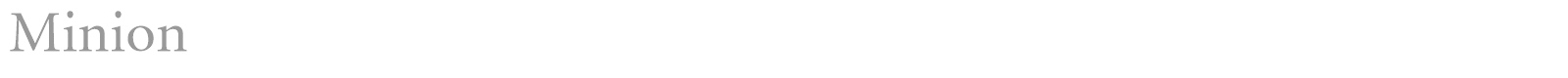 Minion font preview